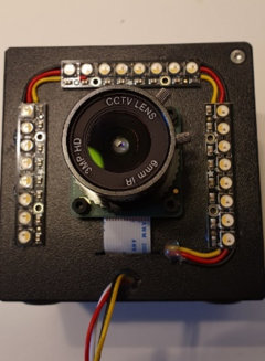 Schimmelkamera mit Objektiv und LED-Beleuchtung, Anschluß für Sensor